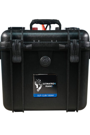 Ultimatron Batterie Valise Lithium Étanche 12.8V 100Ah 1280Wh LiFePO4 Smart BMS Avec Bluetooth