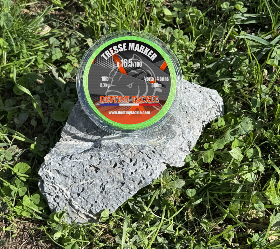 TRESSE MARKER VERTE 16,5/100 18LB/ 8,4kg